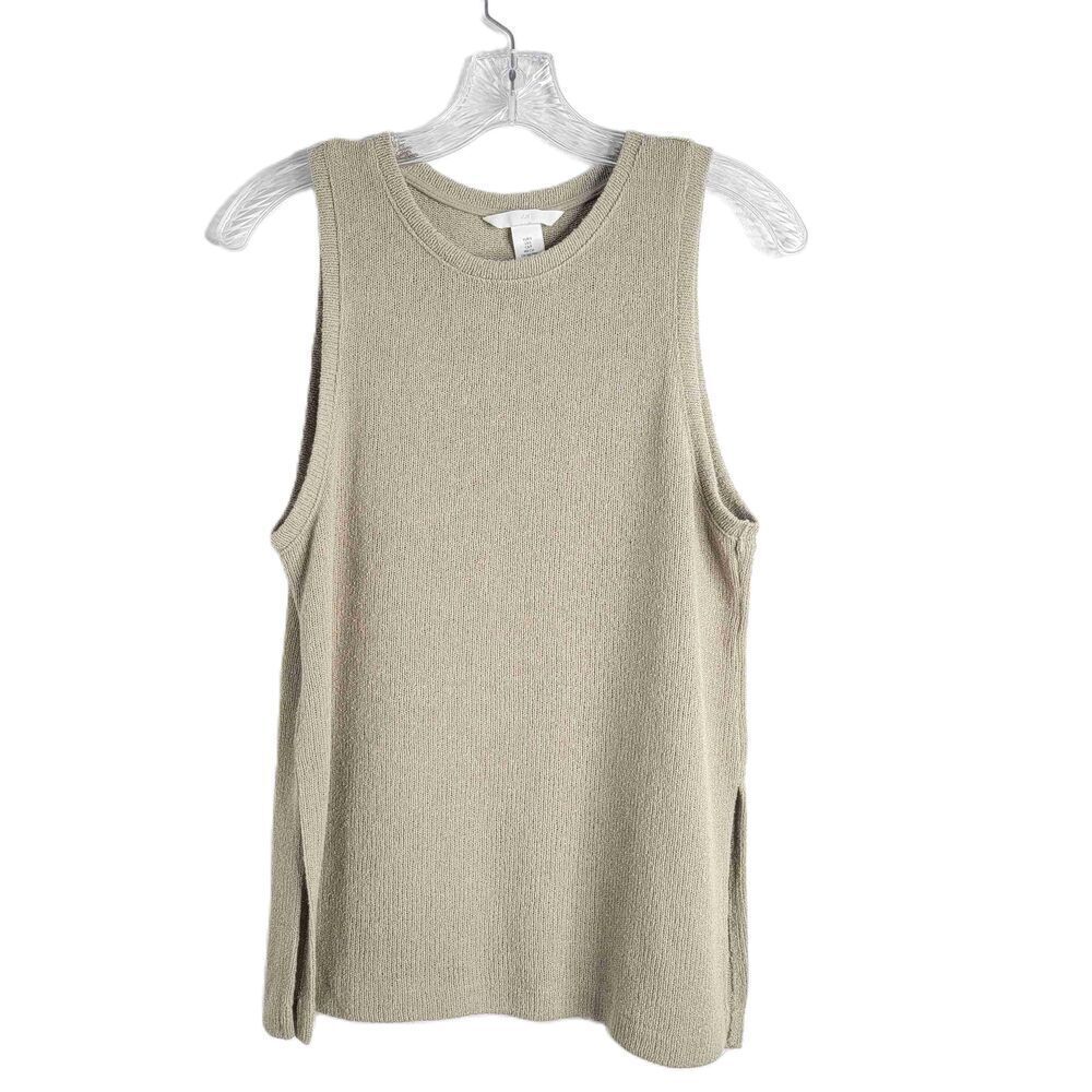 Womens Knit Round Neck Sleeveless Top Size Small